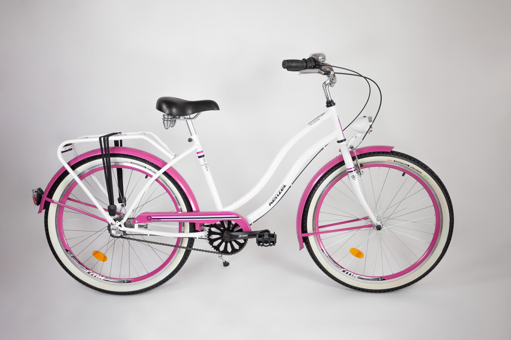 Kenzel Cruiser 26 Atlantis N3 fehér-pink kerékpár