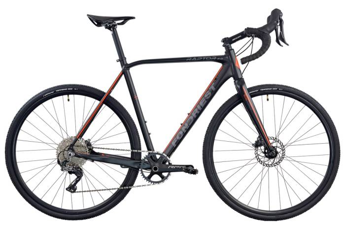 Kerékpár Fondriest Raptor 2.0 Gravel 51 matt fekete/narancs GRX 11x1