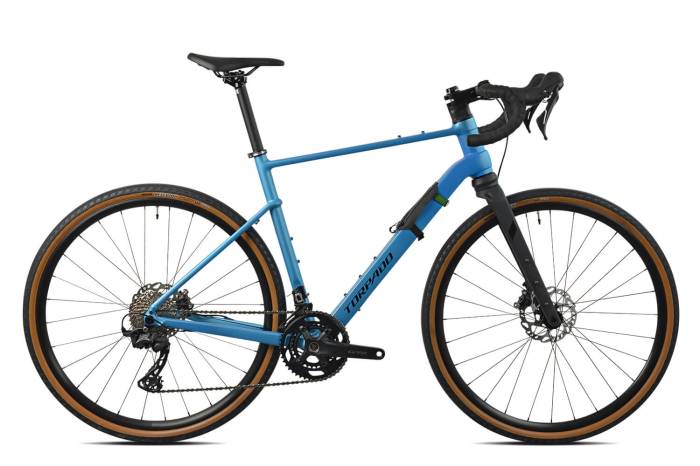Kerékpár Torpado GRAVEL KEPLER "R", M (51) Kék Shimano GRX 400 2x10 seb. Alu váz/karbon villa