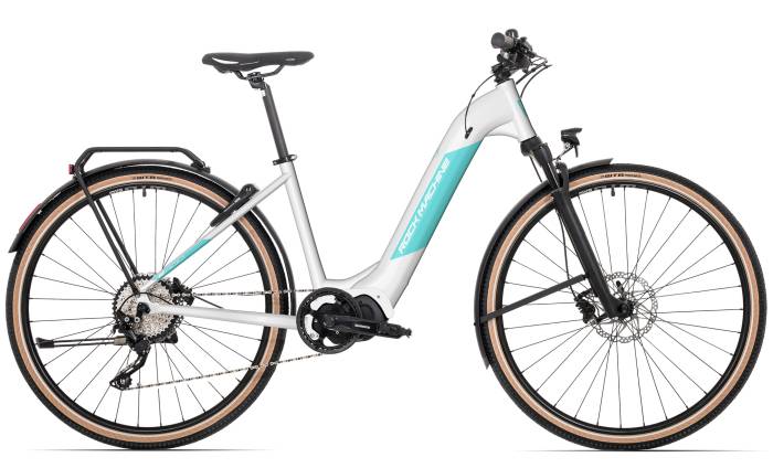 Rock Machine Crossride INT e400 Lady Touring, 19 (L), fényes gyöngyházfehér/menta