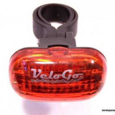 Villogó hátsó VeloGo 3 led piros